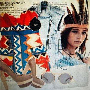 Aztec print mini dress